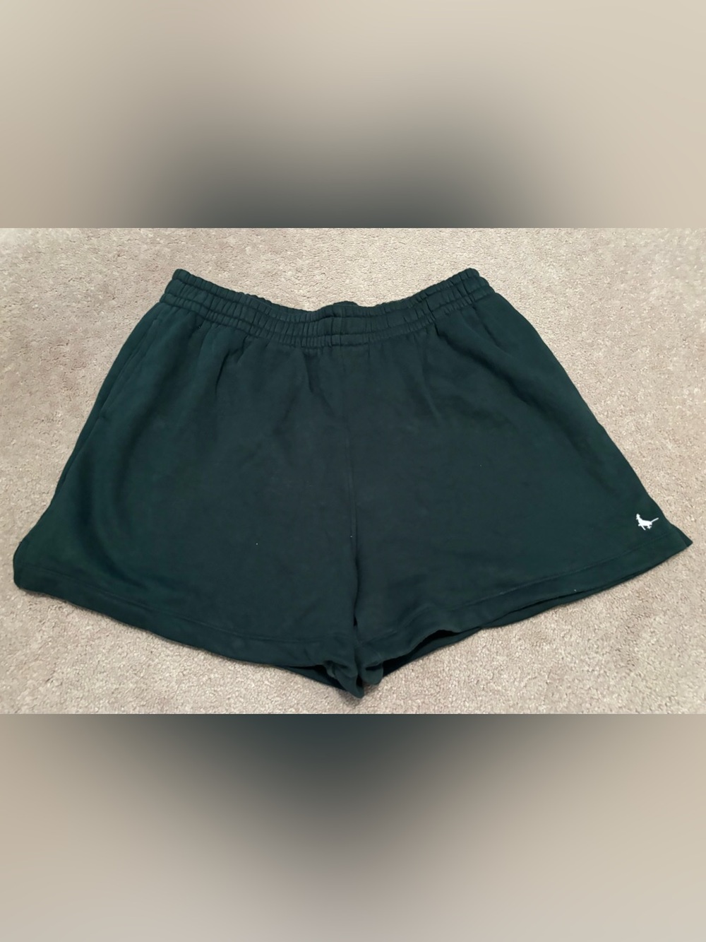 Jack Wills Women’s Size 12 Dark Green Athletic Elastic Waist Shorts Fleece